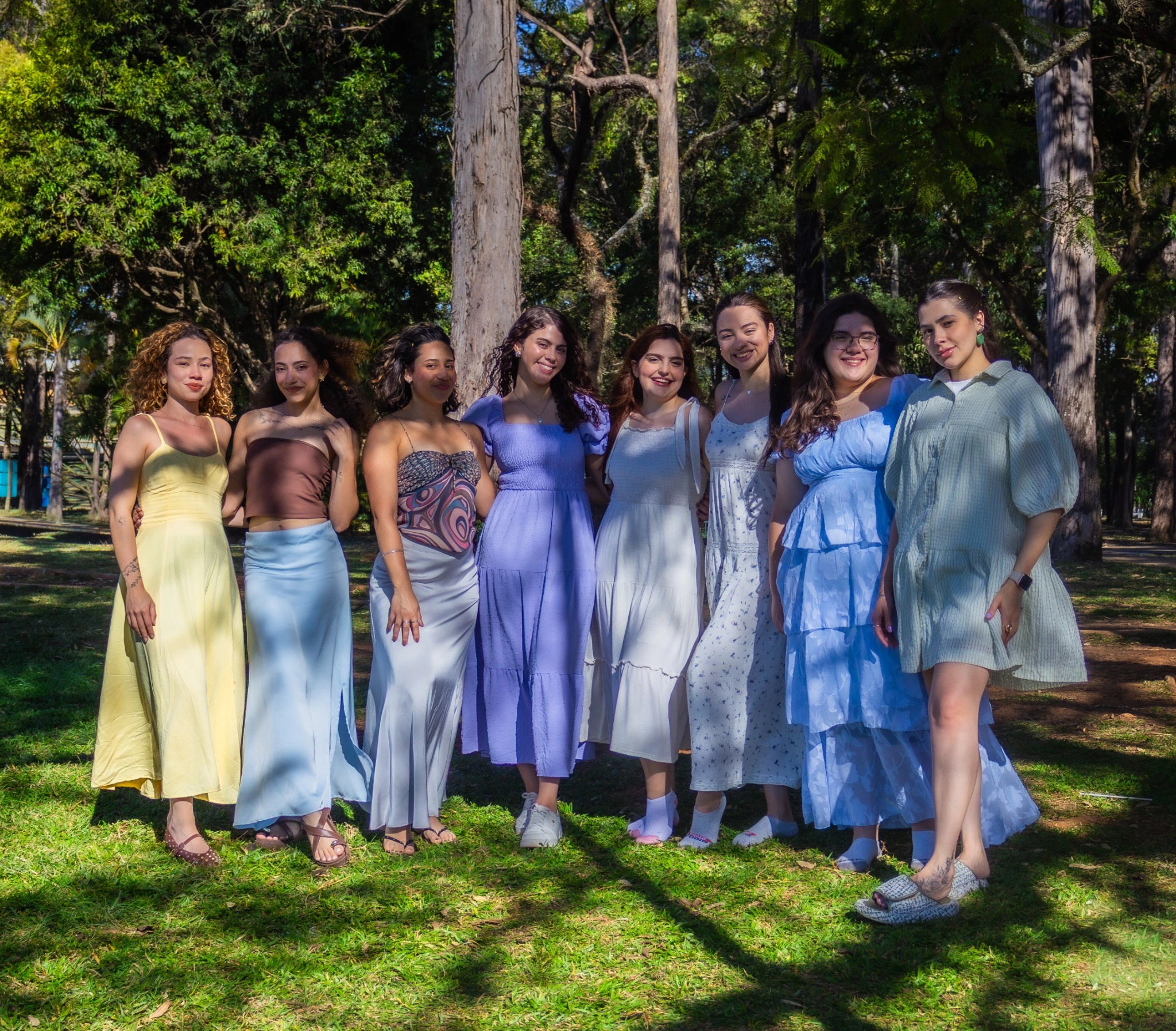 Bia reunida com suas amigas no Parque Ibirapuera
